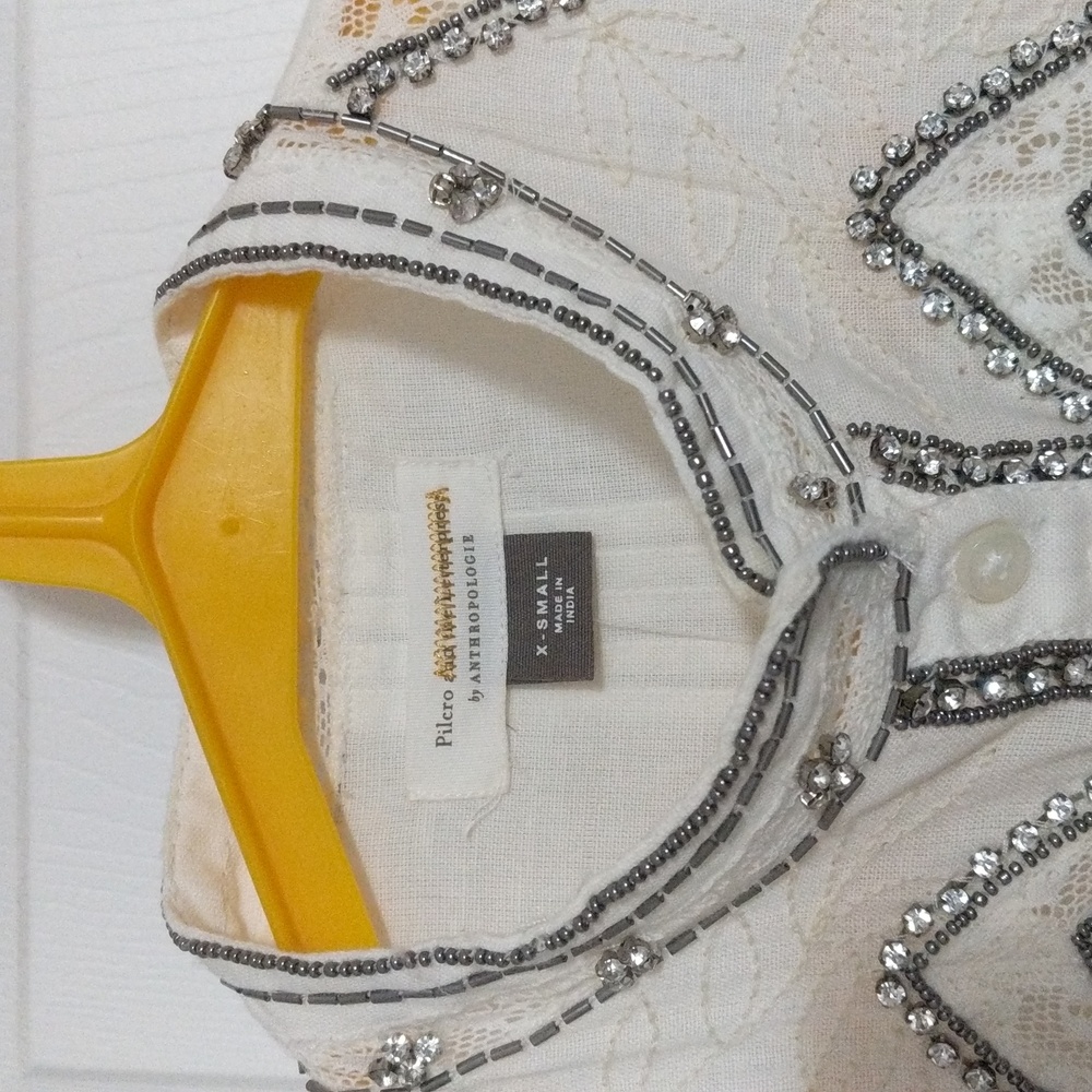 65 NWT Anthropologie Pilcro&the letterpress Nayeli Rhinestone Embellished  XS - Picture 4 of 13